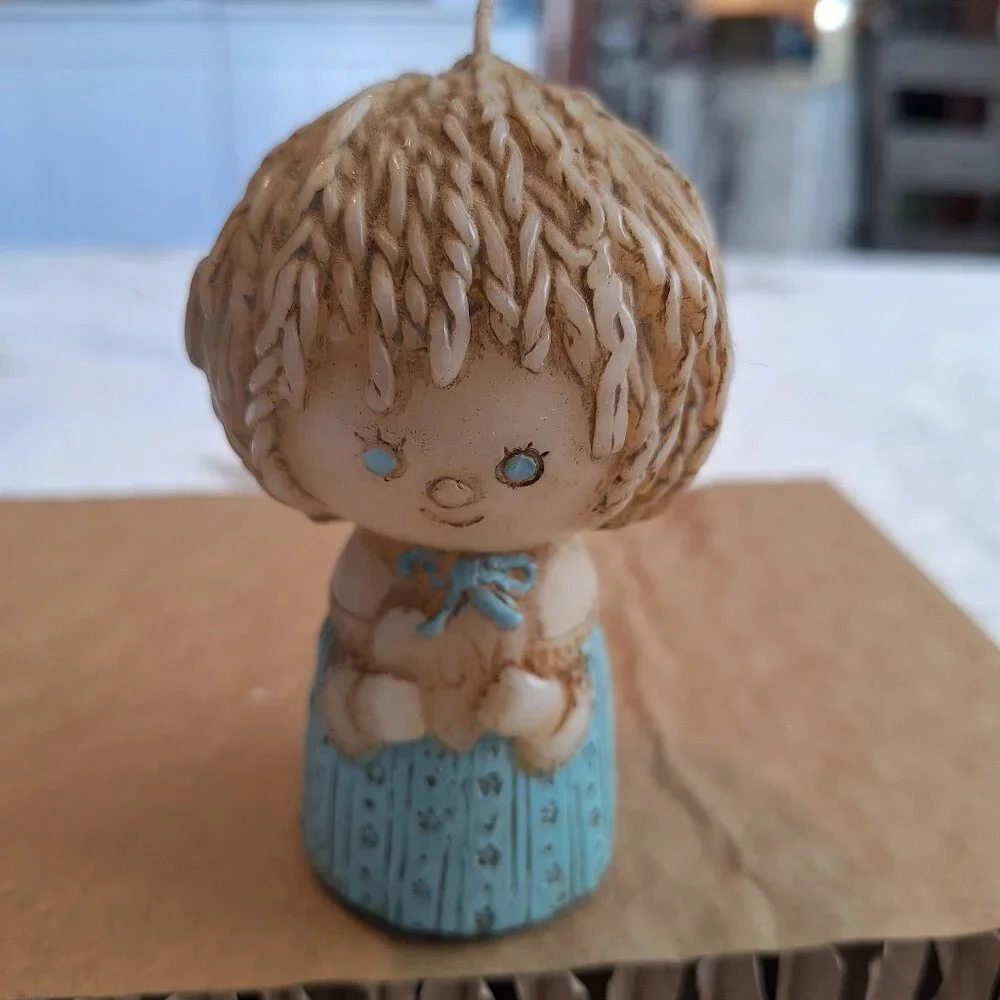 Vintage Hallmark‎ Ambassador Diplomat Candle Folk Art Girl Made In Japan
